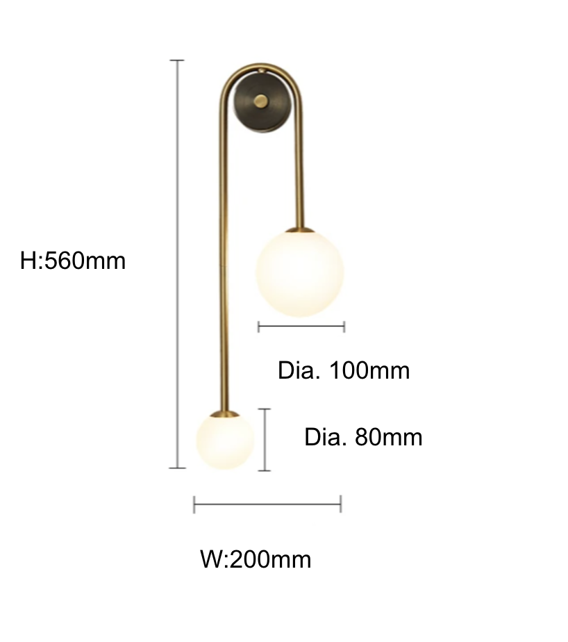 Zayn A - G9 LED bulb contemporary wall light