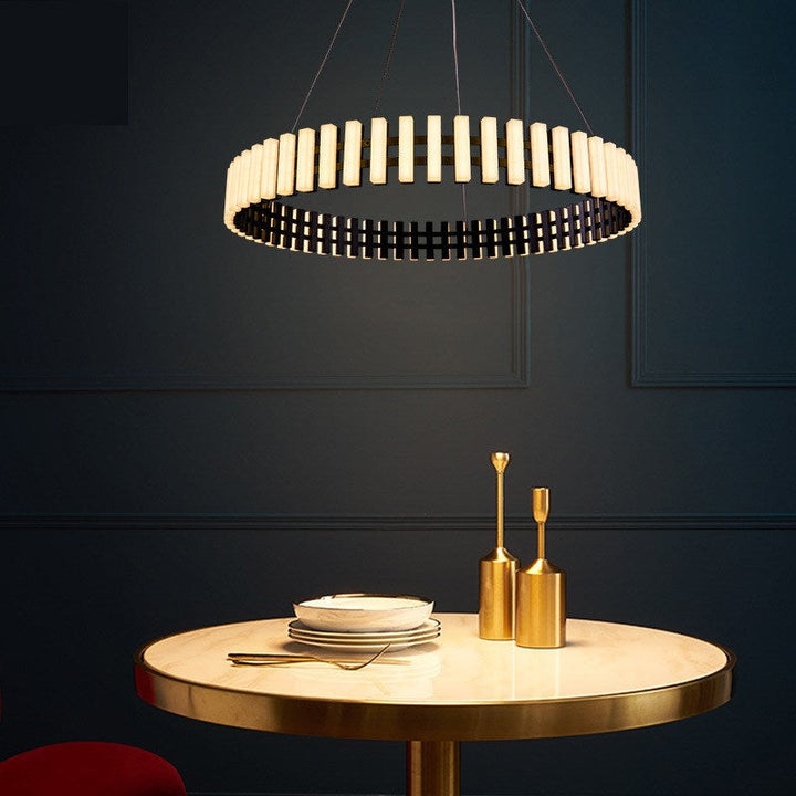 Rubin - Built in LED contemporary round suspended light