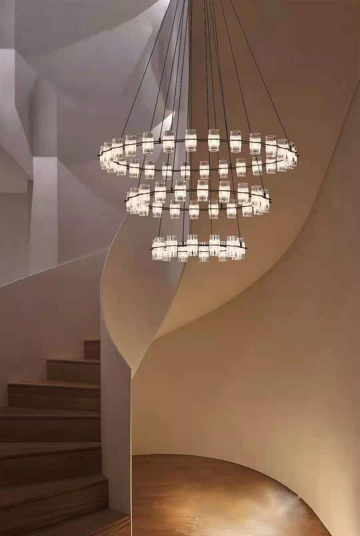 Bertha - Built in LED contemporary round suspended light