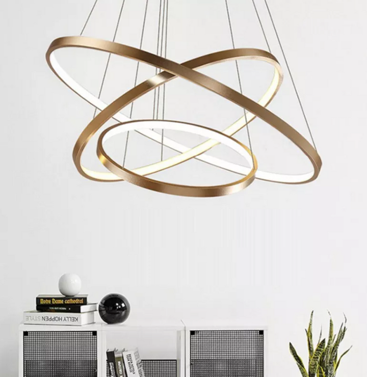 Man - Built in LED contemporary round thin suspended light