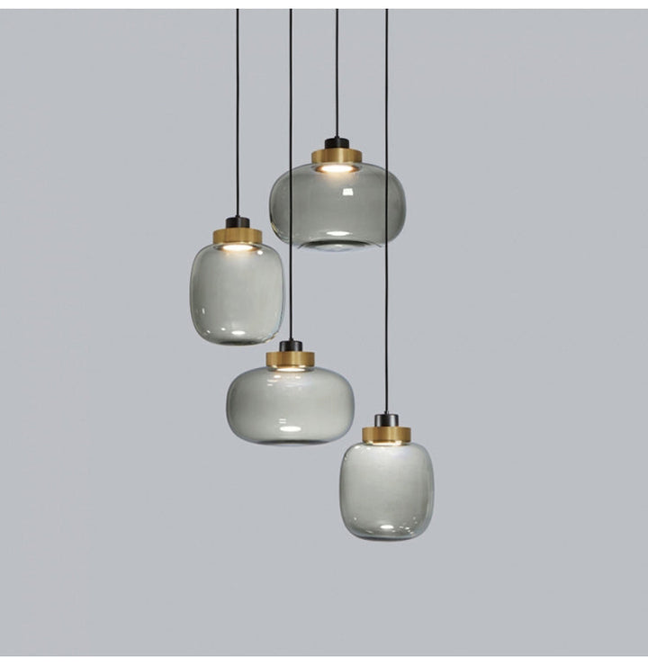 Wagstaff - Built in LED contemporary glass suspended light