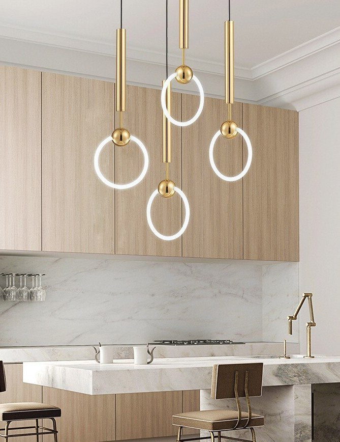 Webber - Built in LED contemporary round suspended light