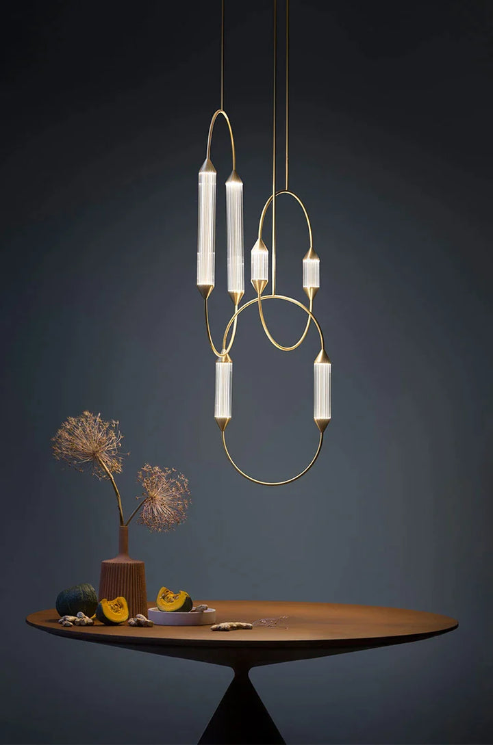 Gage - Built in LED contemporary glass suspended light