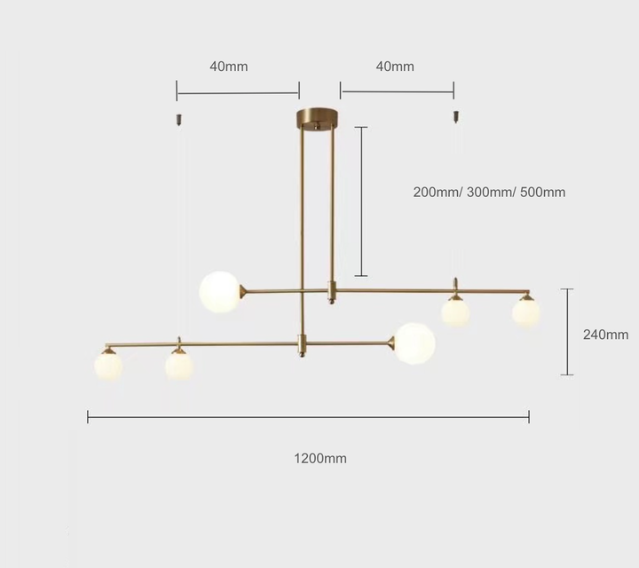 Uzair -G9 LED bulb modern suspended light