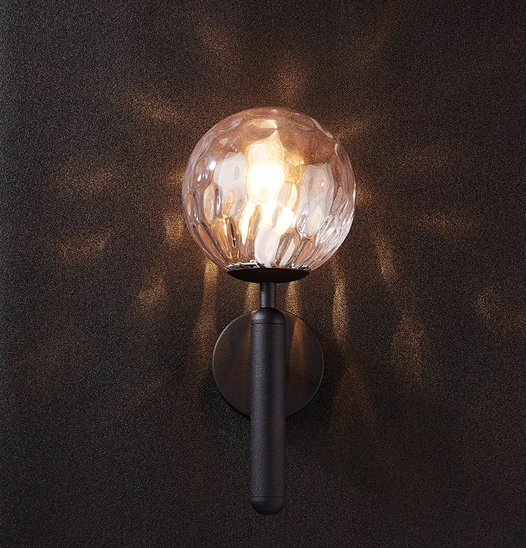 Berg - E14 LED bulb contemporary glass wall light